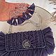 Синий клатч из рафии. Клатчи. Macrame_ecodecor (Оксана Куликова). Ярмарка Мастеров.  Фото №5