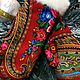 Шапка ушанка в русском стиле из павловопосадского платка. Шапка-ушанка. ТЕПЛО КАВКАЗА. Интернет-магазин Ярмарка Мастеров.  Фото №2