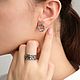 Earrings-ear-stud: Tulip earrings, 925 silver. Stud earrings. Amorem. Online shopping on My Livemaster.  Фото №2