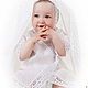 Conjunto para bautizo de niño, 209. Christening set. flax&lace. Интернет-магазин Ярмарка Мастеров.  Фото №2