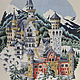 Hand Cross Stitch painting Bavarian Castle. Pictures. Risuyu 'myshkoj' i igloj - Valentina (valiamoro). Интернет-магазин Ярмарка Мастеров.  Фото №2