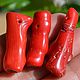 Коралл НАБОР натуральный, 32-39 мм. АРТ:2-0725, Кристаллы, Изумруд,  Фото №1