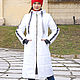 White women's coat, quilted coat, Loose Jacket with hood. Outerwear Jackets. Lara (EnigmaStyle). My Livemaster. Фото №4