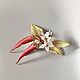 Brooch ' Red peppers'. Flowers. Irina POPILOVA -  Hats for Life. Online shopping on My Livemaster.  Фото №2