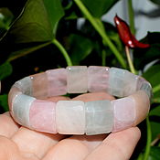 Украшения handmade. Livemaster - original item Bracelet natural stone morganite (vorobyevite). Handmade.