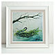 Картина с синичкой, весенний пейзаж с птичкой в гнезде. Картины. WaterColorForever. Интернет-магазин Ярмарка Мастеров.  Фото №2