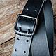 Ремень с портупейной пряжкой. Ремни. Handy Beast Leather. Интернет-магазин Ярмарка Мастеров.  Фото №2