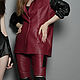 Leather jacket with wide shoulders loose fit, Suit Jackets, Pushkino,  Фото №1