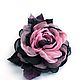 Order FABRIC FLOWERS. Chiffon rose 'Prontissimo'. fioridellavita. Livemaster. . Brooches Фото №3
