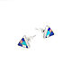 Earrings 'Triangle'. Natural stones, inlay. Stud earrings. ARIEL - MOSAIC. Online shopping on My Livemaster.  Фото №2
