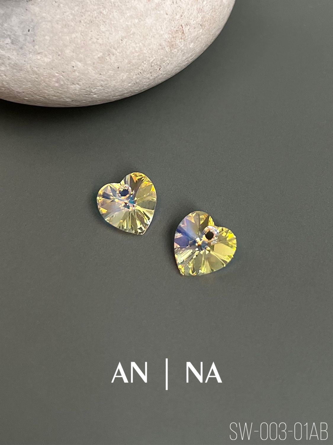 Подвеска Сердце, кристалл Swarovski, 10 мм, 1 шт (SW-003-01AB) купить в ...