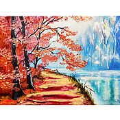 Картины и панно handmade. Livemaster - original item Painting autumn landscape 