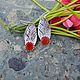 Серьги с сердоликом. Серьги классические. Vadjra-jewelry. Интернет-магазин Ярмарка Мастеров.  Фото №2