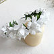 Ободок с белыми розами из фоамирана для свадьбы фотосессии праздника, Ободки, Сарапул,  Фото №1