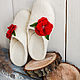 Order Women's felted Maki slippers made of merino wool with prevention. Obuffca. Livemaster. . Slippers Фото №3