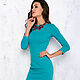 Order Turquoise viscose sheath dress, blue figure dress. mozaika-rus. Livemaster. . Dresses Фото №3
