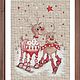 'Walking with reindeer. Skiing'. The scheme for embroidery cross-stitch. Patterns for embroidery. Creative studio of Julia Pavlova. Online shopping on My Livemaster.  Фото №2