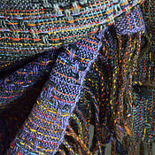Rainbow scarf. Hand weaving