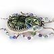 Beetle brooch with seraphinite and Swarovski crystals. Brooches. elenasolo. My Livemaster. Фото №6