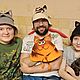Банная шапка Котейка. Комплект банный. Шапочка для бани. Шапка с ушкам. Банные принадлежности. Весёлый войлок. Ярмарка Мастеров.  Фото №8