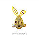 Винтаж: Винтажная брошь «Подмигивающий кролик/Winking Bunny» от SARA COVENTRY. Броши винтажные. Vintage Lux LA Sale. Ярмарка Мастеров.  Фото №4