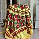 Vintage silk tablecloth ROSES OF the USSR bright vintage silk, Vintage textiles, St. Petersburg,  Фото №1
