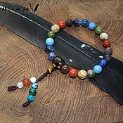 Фен-шуй и эзотерика handmade. Livemaster - original item Chakra rainbow rosary beads made of natural stones, 12 mm. Handmade.