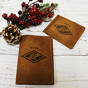 Сувениры и подарки handmade. Livemaster - original item Set of passport cover and money clip. Handmade.