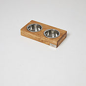 Зоотовары handmade. Livemaster - original item OakOak Wood mini Wooden Bowl Stand. Handmade.