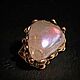 Заказать Кольцо с розовым кварцем с напылением "Аура любви". ОГНЕННАЯ КОЛИБРИ (ladyiron). Ярмарка Мастеров. . Кольца Фото №3
