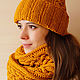 Knitted set 'Allen': hat and Snood. Headwear Sets. marishino. My Livemaster. Фото №5