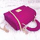 Knitted bag in the color fuchsia. Classic Bag. WowBag. Online shopping on My Livemaster.  Фото №2