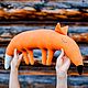 Лиса подушка игрушка. Мягкие игрушки. FoxAnna Игрушки-подушки от Анны. Ярмарка Мастеров.  Фото №4