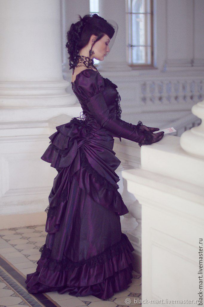 Темно-фиолетовое платье в викторианском стиле, Одежда для субкультур, Санкт-Петербург,  Фото №1