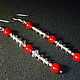 Серьги из серебра с жемчугом, перламутром, кораллом. Серьги классические. Сергей Август (AugS). Ярмарка Мастеров.  Фото №4