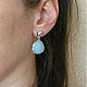 Order Blue stone earrings, blue earrings, sky stud earrings. Irina Moro. Livemaster. . Earrings Фото №3