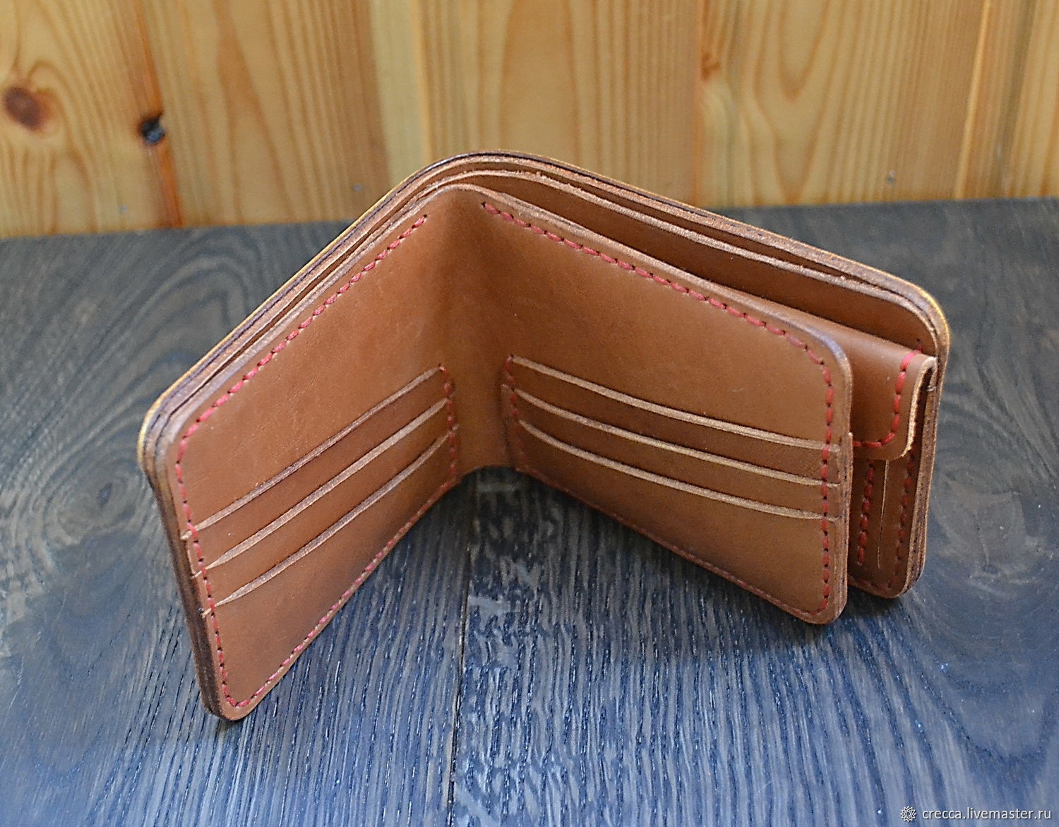 Кожаный кошелек мужской на заказ в интернет-магазине Ярмарка Мастеров ...