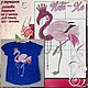 Princess Flamingo. Design in machine embroidery. Embroidery tools. Nata-xa_1. Online shopping on My Livemaster.  Фото №2