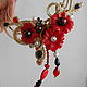 Set 'Autumn flowers' necklace earrings comb. Jewelry Sets. elenshabaev (elenshabaev). My Livemaster. Фото №4