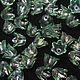 Beads Flowers 10mm Green Rainbow 1 piece Acrylic, Beads1, Solikamsk,  Фото №1