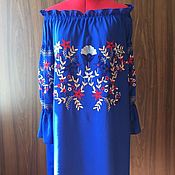 Одежда handmade. Livemaster - original item Copy of Women`s embroidered dress ЖП1-86. Handmade.