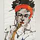 'Sofia. Portrait with saxophone. Jazz'. Pictures. annaabidina. Online shopping on My Livemaster.  Фото №2