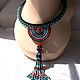  In the Tibetan style with a brush. Boho necklace, Necklace, Astrakhan,  Фото №1