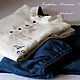  Рубашка+шорты из льна с вышивкой Молочно-синий, Костюм мужской, Иваново,  Фото №1
