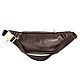 Waist bag: Waist bag Brown leather Ceres Mod S80-622. Waist Bag. Natalia Kalinovskaya. My Livemaster. Фото №6