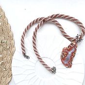 Украшения handmade. Livemaster - original item Agate Pendant bead harness. Handmade.