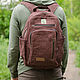 Backpack made of hemp 'Patan', dark brown. Backpacks. Hemp bags and yarn | Alyona Larina (hempforlife). My Livemaster. Фото №6