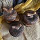 Глиняный жёлудь из белой глины с фактурной крышкой, для  мёда, сахара. Сахарницы. Гончарная студия Орловых (gonchar-master) (gonchar-master). Ярмарка Мастеров.  Фото №8