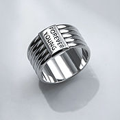Серебряное кольцо с халцедоном - 25х18 мм