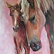 Mother horse and foal, oil painting on canvas, in the nursery. Pictures. myfoxyart (MyFoxyArt). Online shopping on My Livemaster.  Фото №2